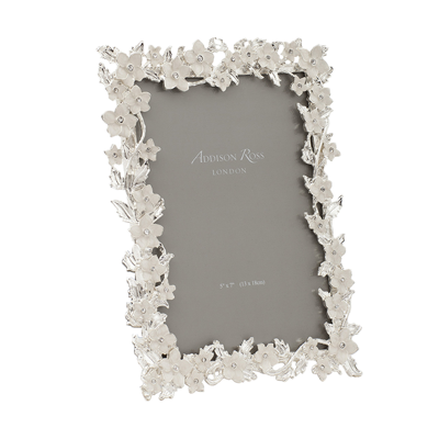 Shop Addison Ross Ltd Silver & White Flower Frame