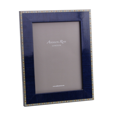 Addison Ross Ltd Frise Blue Marquetry Frame In Blue