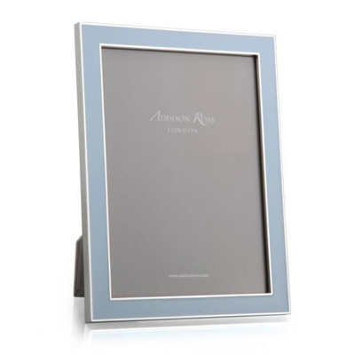 Addison Ross Ltd Powder Blue Enamel & Silver Frame In Blue