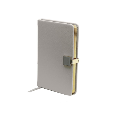 Addison Ross Ltd Grey & Gold A6 Notebook In Grey