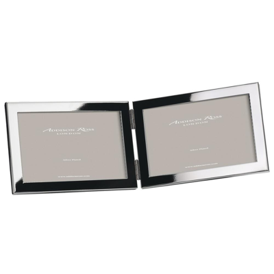 Addison Ross Ltd 15mm Double Silver Frame With Squared Corners (landscape) In Silver