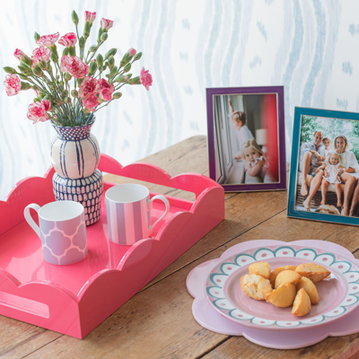 Addison Ross Ltd Uk Pale Pink Lacquer Placemats – Set Of 4 In Pink