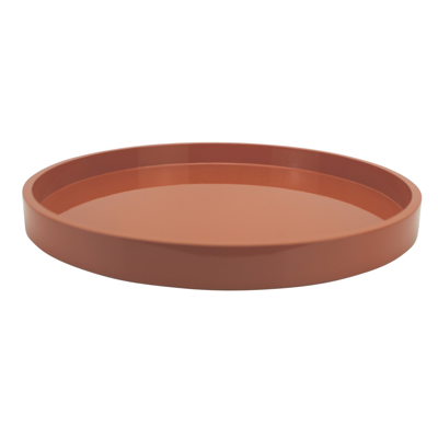 Shop Addison Ross Ltd Orange Straight Sided Round Medium Lacquered Tray