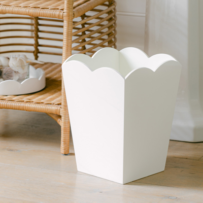 Addison Ross Ltd Uk Scalloped Bin White