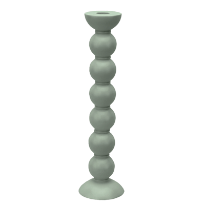 Addison Ross Trade Uk Extra Tall Sage Bobbin Candlestick - 33cm
