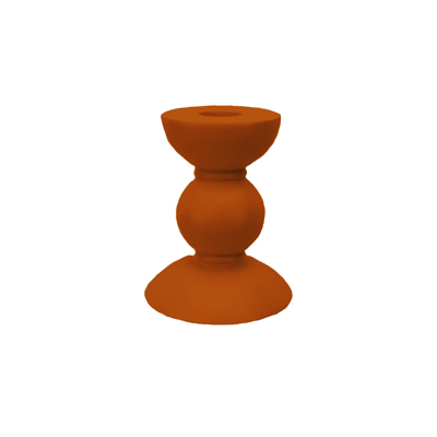 Addison Ross Trade Uk Small Orange Bobbin Candlestick - 10cm