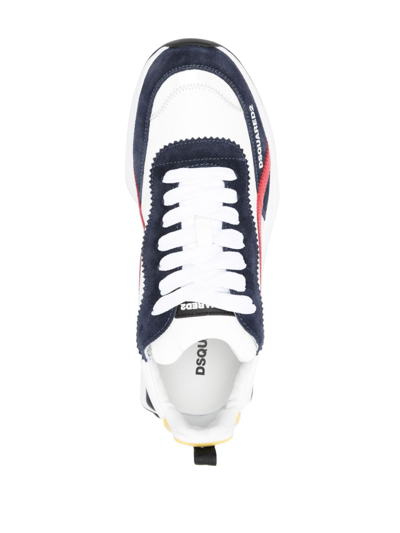 Shop Dsquared2 Logo-patch Lace-up Sneakers In Weiss