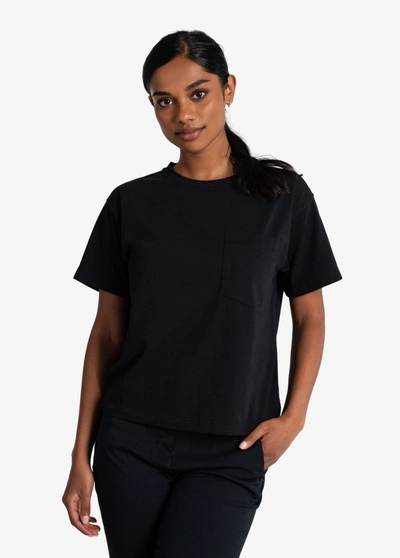 Shop Lole Effortless Cotton Tee In Black