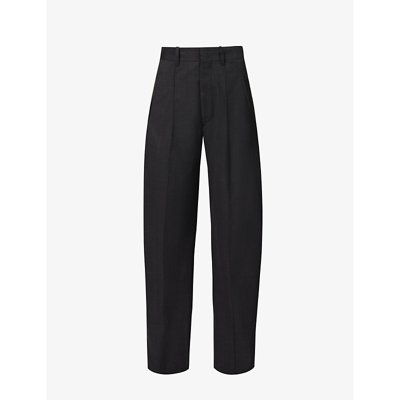 Shop Isabel Marant Womens Anthracite Sopiavea Checked Straight-leg Mid-rise Virgin-wool Trousers