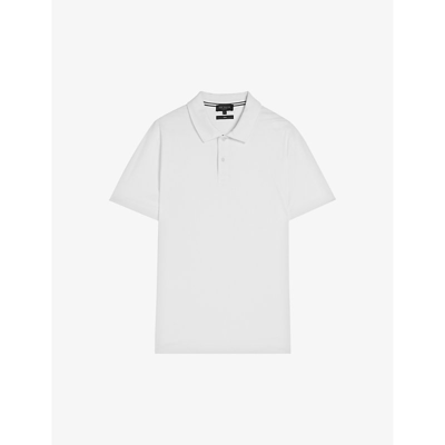 Shop Ted Baker Men's White Zeiter Slim-fit Cotton Polo Shirt