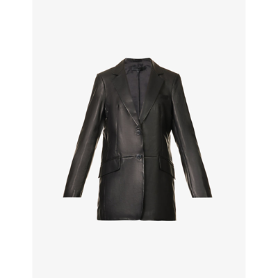 Shop Rag & Bone Women's Black Charles Regular-fit Leather Blazer