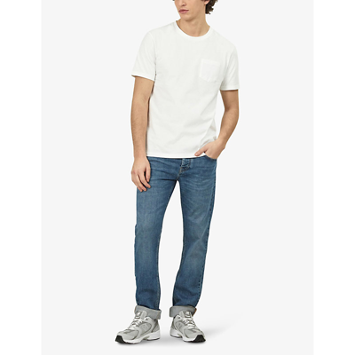 Shop Balibaris Men's White Mitch Straight-fit Organic-cotton T-shirt