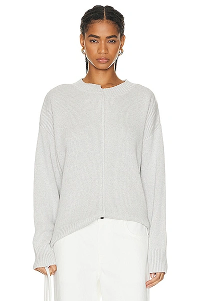 Shop St Agni Deconstructed Pullover Sweater In Soft Grey