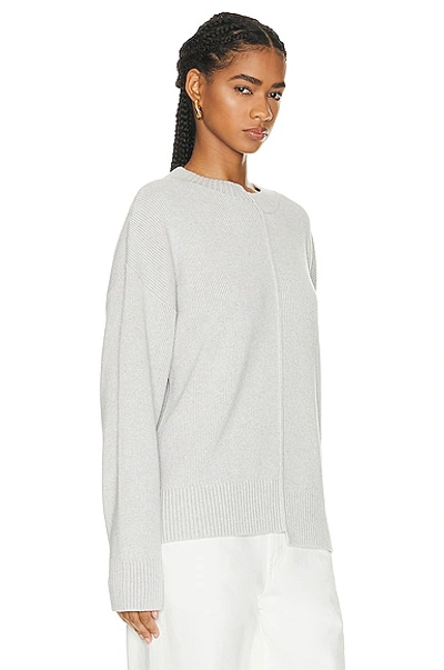 Shop St Agni Deconstructed Pullover Sweater In Soft Grey