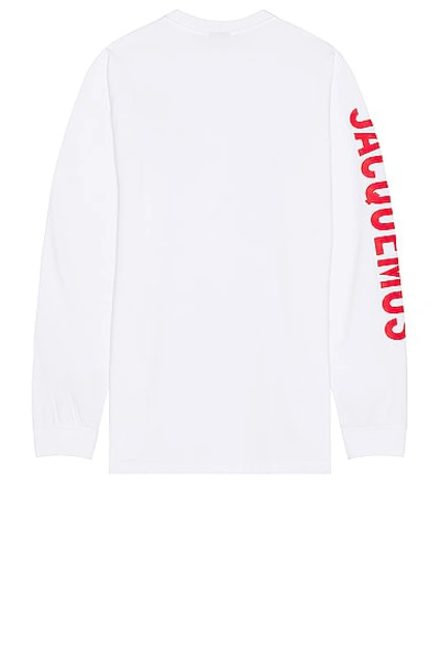 Shop Jacquemus Le Tshirt Ciceri In Red  Solid Rose  & White