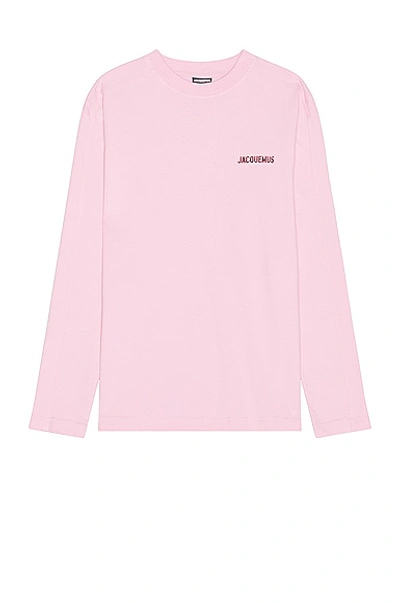Shop Jacquemus Le Tshirt Pavane ml In Jelly Pink