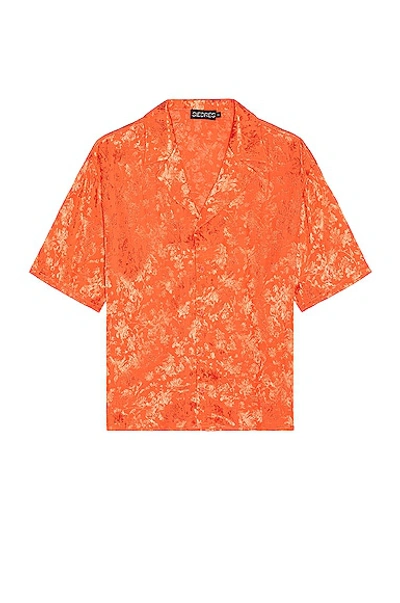 Shop Siedres Resort Collar Jacquard Shirt In Orange