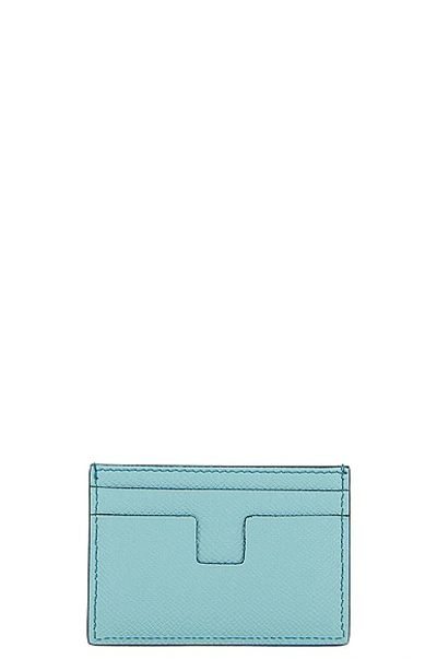 Shop Tom Ford Classic Card Holder In Nile Blue