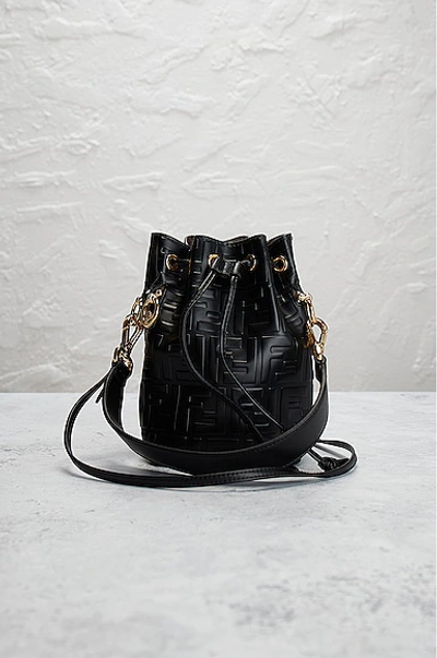 FENDI: Mon Tresor canvas bag - Black  Fendi mini bag 8BS010ANY3 online at