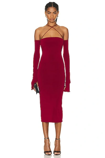 Shop The Andamane Maddy Midi Dress In Ruby