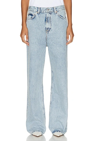 Wardrobe.nyc Denim Low Rise Straight Jeans In Blue