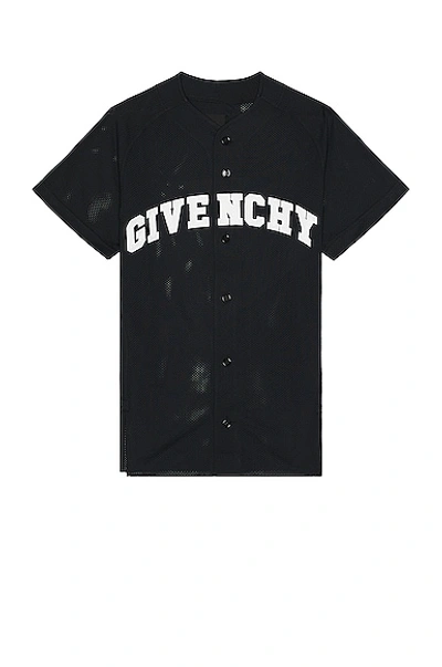 Shop Givenchy Baseball Shirt In Black
