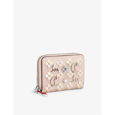 Shop Christian Louboutin Women's Leche Panettone Studded Leather Coin Purse