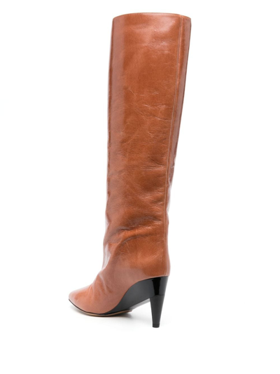 Shop Isabel Marant Liesel 85mm Knee-high Boots In Orange