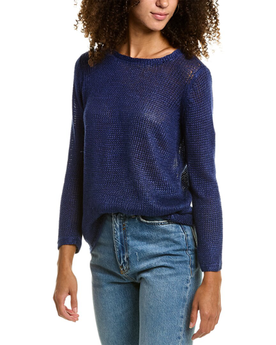 Shop J.mclaughlin Raelyn Linen Sweater In Blue
