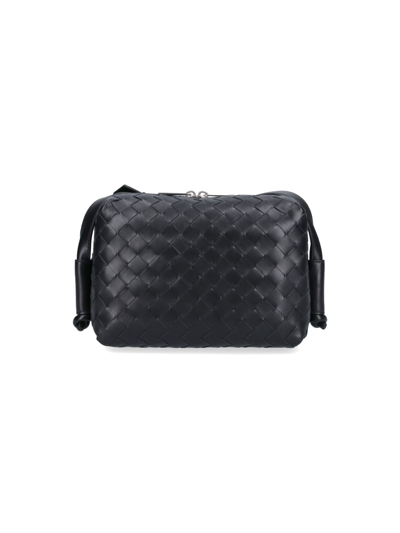 Shop Bottega Veneta Braided Shoulder Bag In Black  