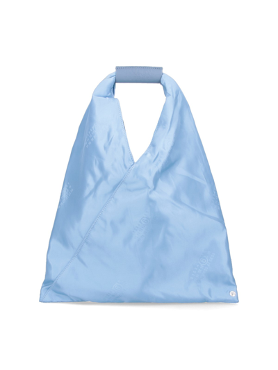 Shop Mm6 Maison Margiela Small Tote Bag "japanese" In Light Blue