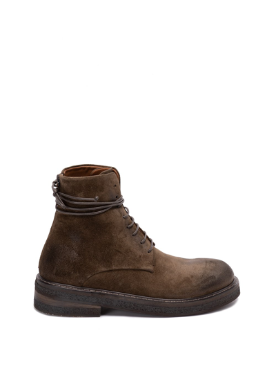 Shop Marsèll `parrucca` Leather Ankle Boots In Brown