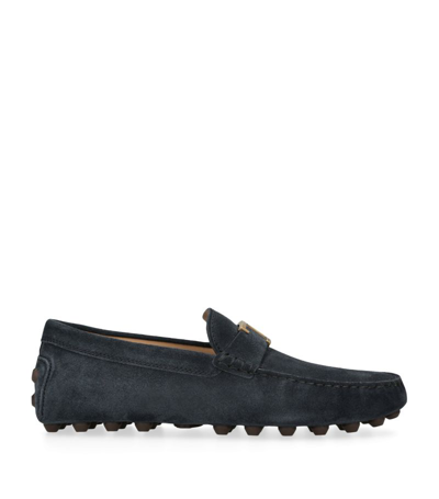 Shop Tod's Gommino Bubble T Driving Shoes In Navy