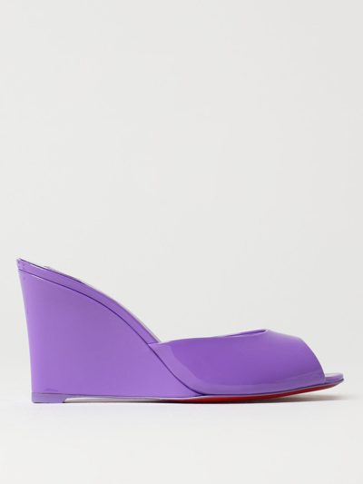 Shop Christian Louboutin Dolly Mules In Patent Leather In Lilac