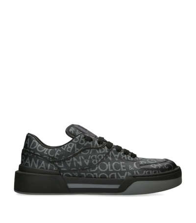 Shop Dolce & Gabbana Leather Roma Logo Sneakers In Multi