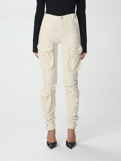 Shop Diesel Pants  Woman Color White