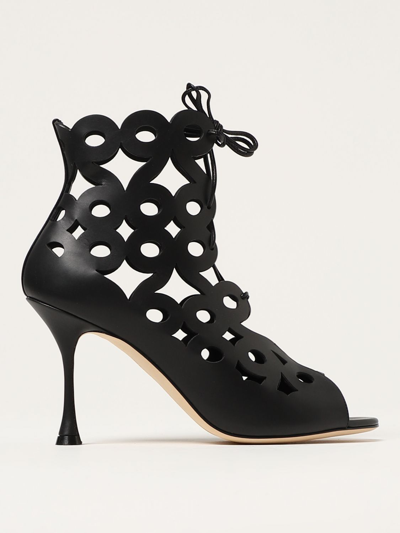 平底靴 MANOLO BLAHNIK 女士 颜色 黑色