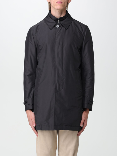 Fay Morning Waterproof Coat With High Collar In Black