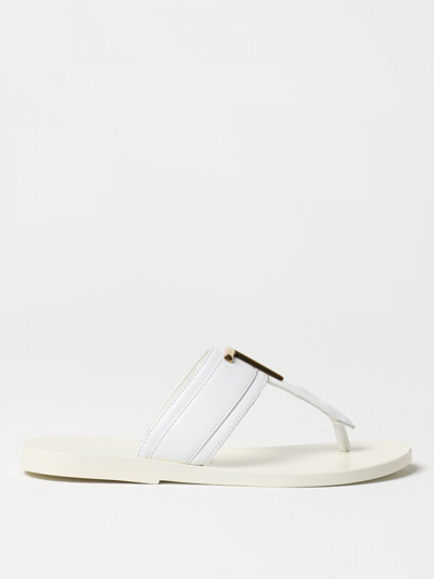 Shop Tom Ford Flat Sandals  Woman Color White
