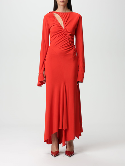Shop Victoria Victoria Beckham Dress  Woman Color Red