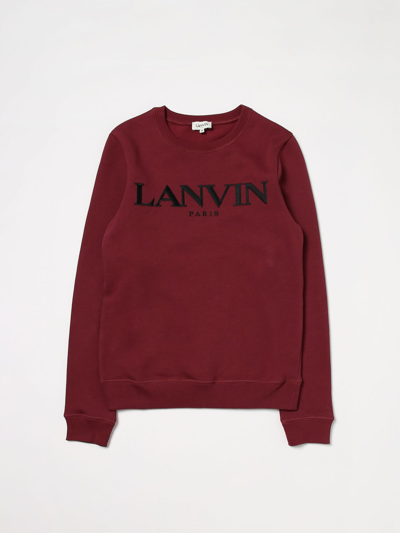 Shop Lanvin Sweater  Kids Color Burgundy