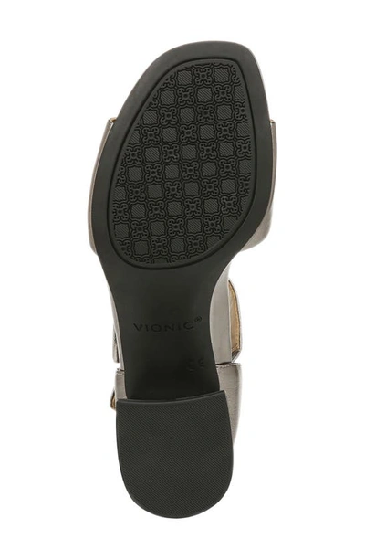 Vionic Chardonnay Block Heel Sandal In Pewter