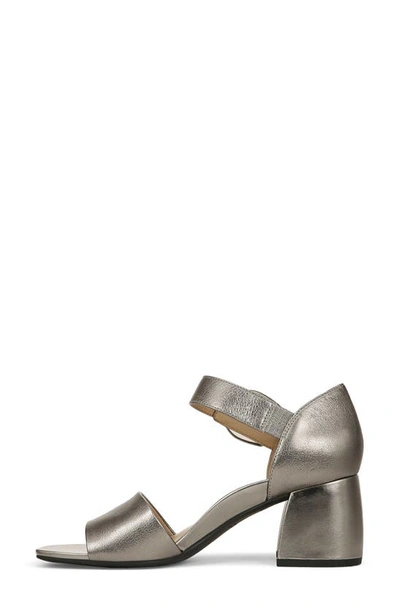 Shop Vionic Chardonnay Block Heel Sandal In Pewter