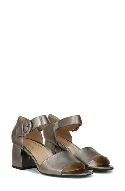 Shop Vionic Chardonnay Block Heel Sandal In Pewter