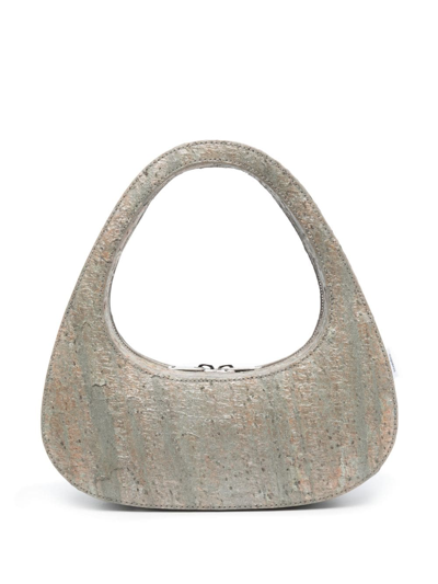 Shop Coperni Swipe Stone-effect Tote Bag In Neutrals