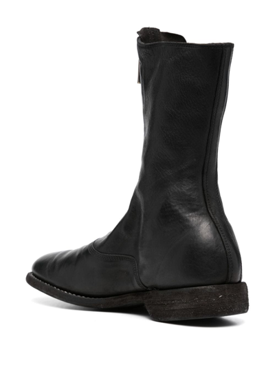 Shop Guidi Zip-up Ankle Boots In Black