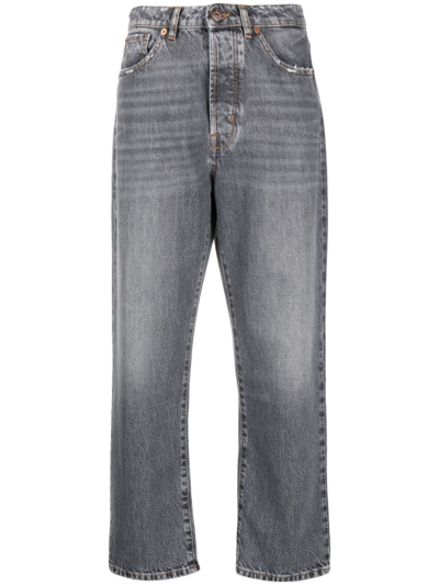 Shop 3x1 High-rise Cropped Boyfriend Jeans In Grey