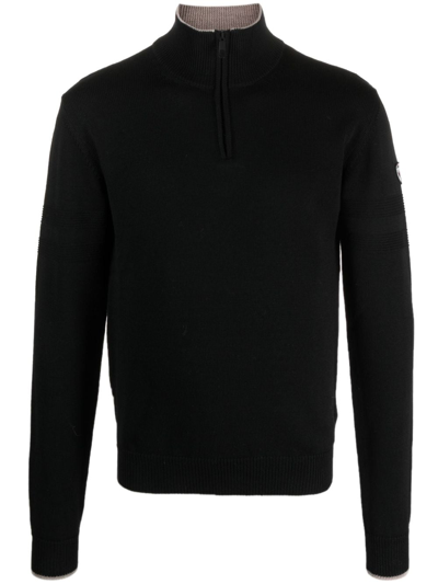 Shop Rossignol Half-zip Sweater In Black