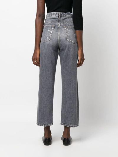 3x1 High-rise Cropped Boyfriend Jeans In Grey