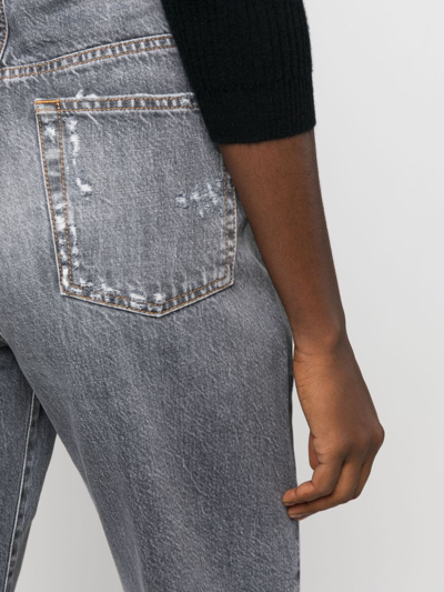 Shop 3x1 High-rise Cropped Boyfriend Jeans In Grey